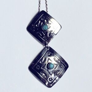 Sterling Silver and Turquoise Native American Necklace